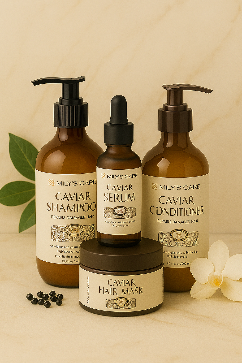 Linea Capilar Caviar Completo – Hidratación, Reparación y Brillo Total | Mily’s Care