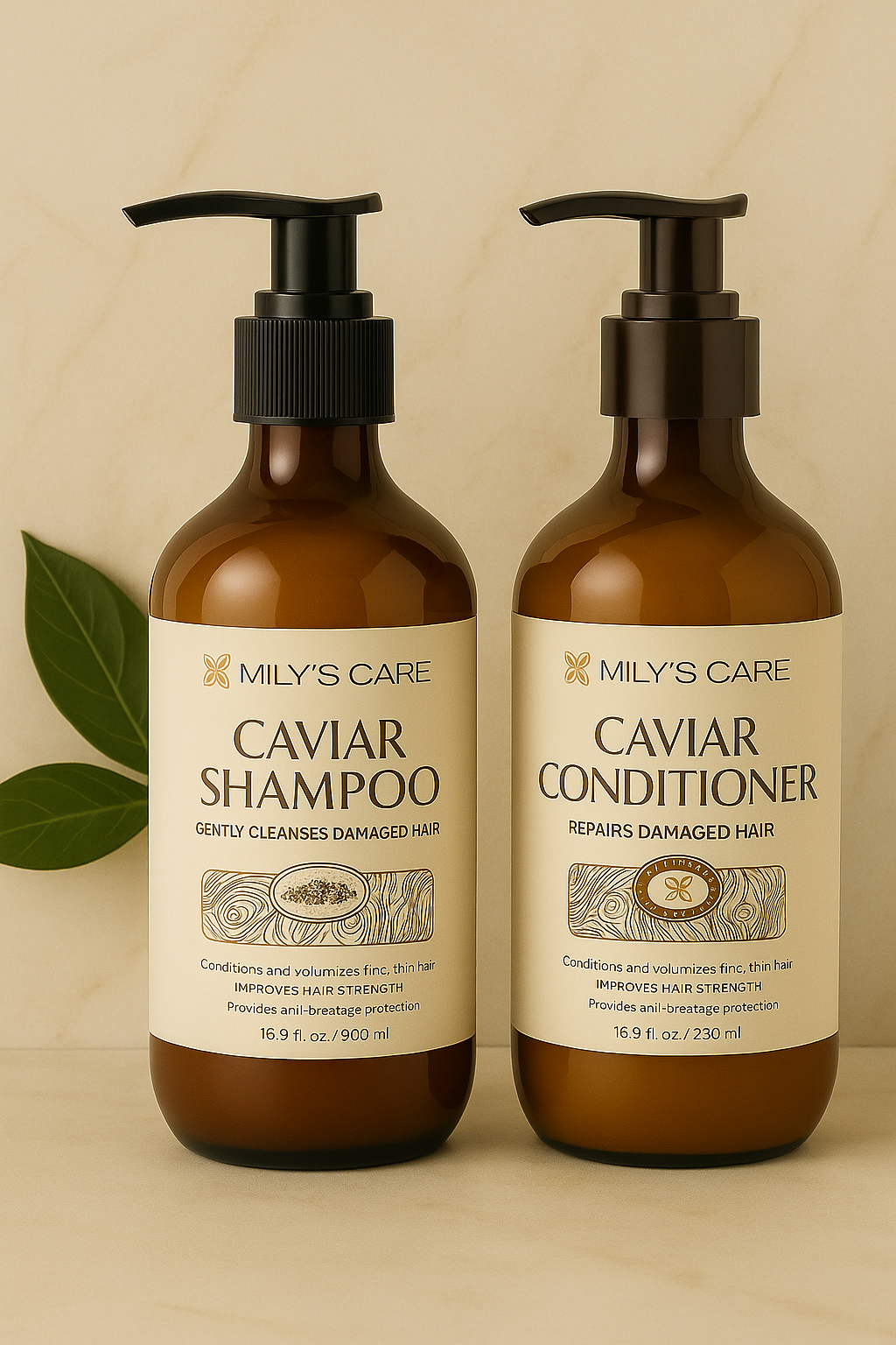 Combo Caviar Shampoo + Conditioner – Limpieza Suave y Reparación Profunda | Mily’s Care